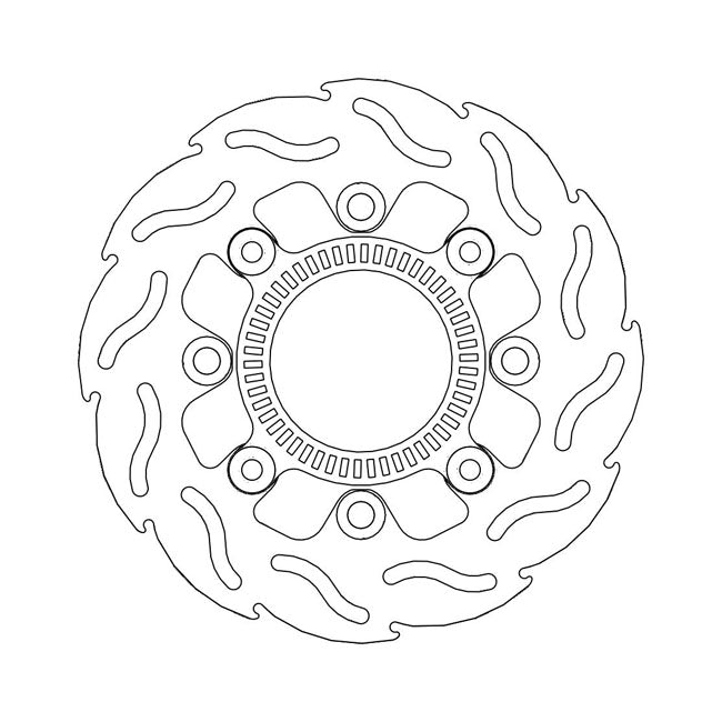 Moto-Master Flame Series Brake Rotor – Rear: KAWASAKI: 2006–2017 ER-6F 650…
