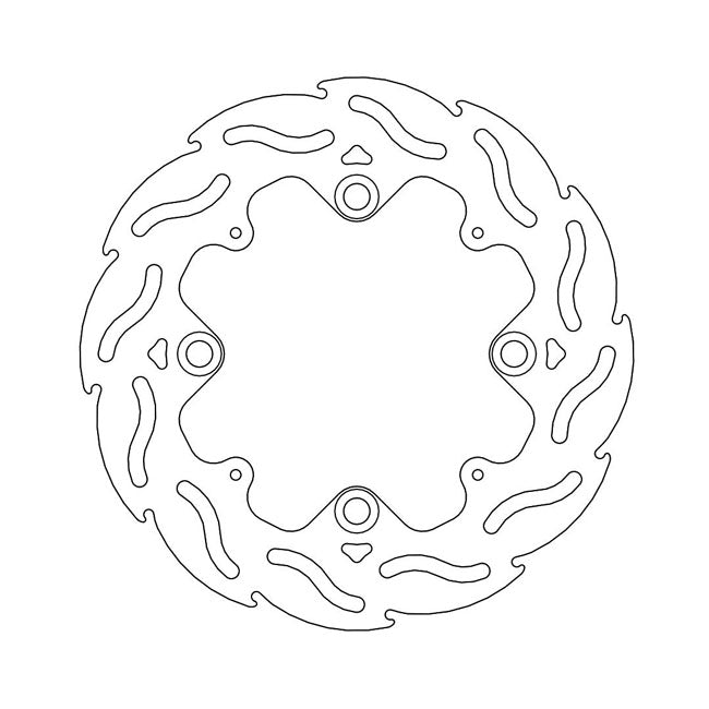 Moto-Master Flame Series Brake Rotor – Rear: HONDA: 09 CBR 600 RR (ABS)