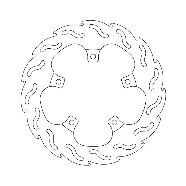 Moto-Master Flame Series Brake Rotor – Rear: APRILIA: 2015–2017 Caponord 1200…