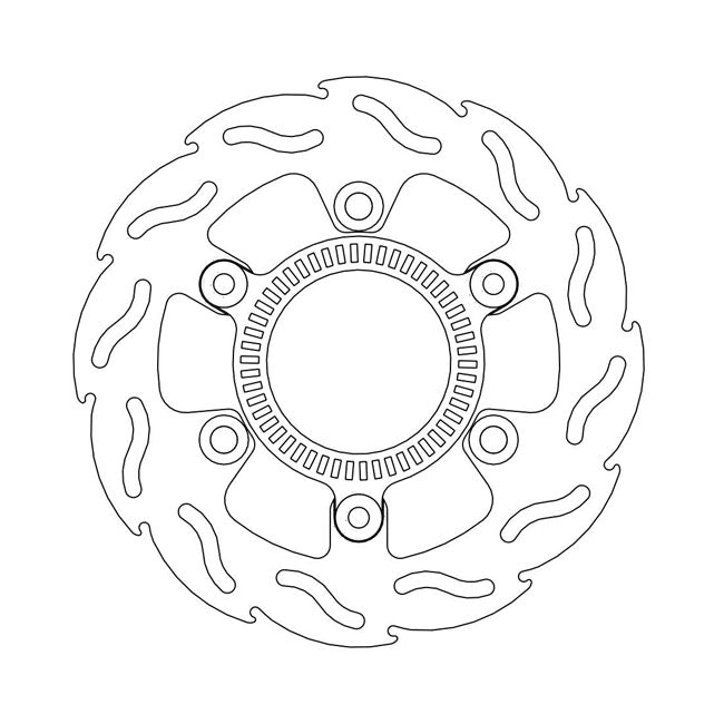 Moto-Master Flame Series Brake Rotor – Rear: KAWASAKI: 2018–2021 Ninja 400…