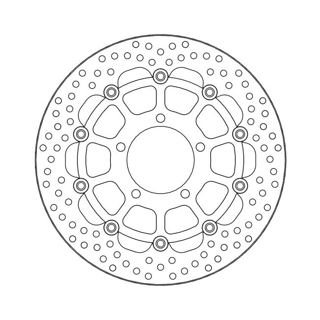 Moto-Master Halo Series Floating Brake Rotor – Front Left: KAWASAKI: 2006–2016 ER-6F…