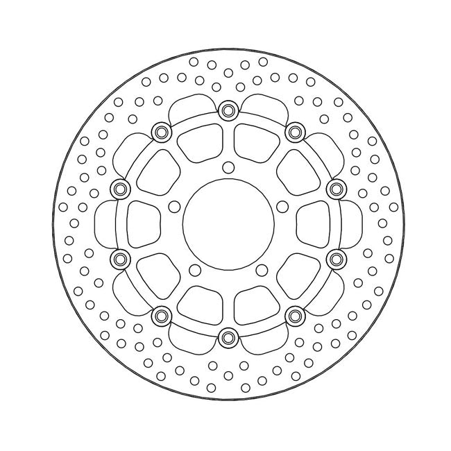 Moto-Master Halo Series Floating Brake Rotor – Front Left: KAWASAKI: 2008–2022 GTR 1400…