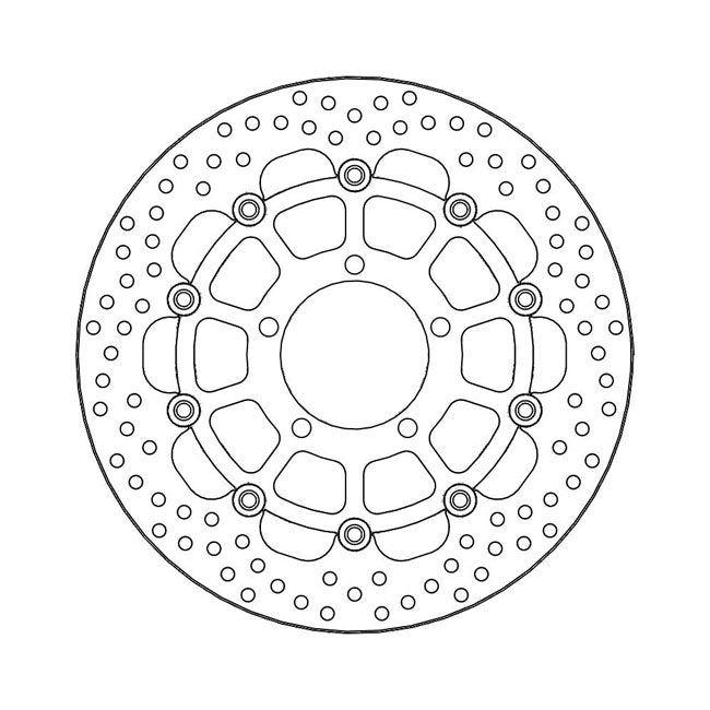 Moto-Master Halo Series Floating Brake Rotor – Front Left: TRIUMPH: 2013–2017 Daytona…