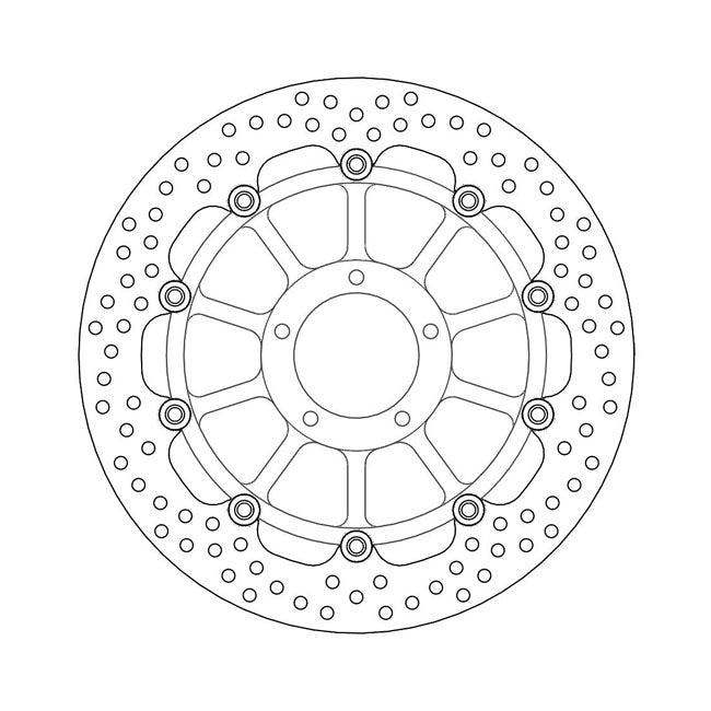 Moto-Master Halo Series Floating Brake Rotor – Front Left: DUCATI: 2007–2008 Monster…