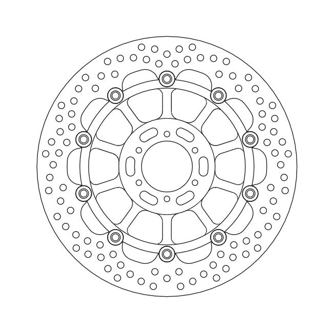 Moto-Master Halo Series Floating Brake Rotor – Front Left: HONDA: 1998–2006 CB 600 F…