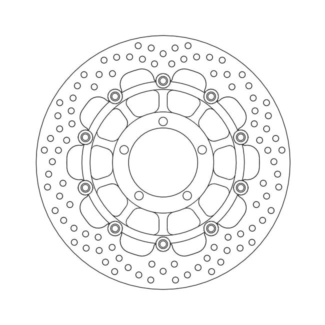 Moto-Master Halo Series Floating Brake Rotor – Front Left: TRIUMPH: 2011–2012 Daytona…
