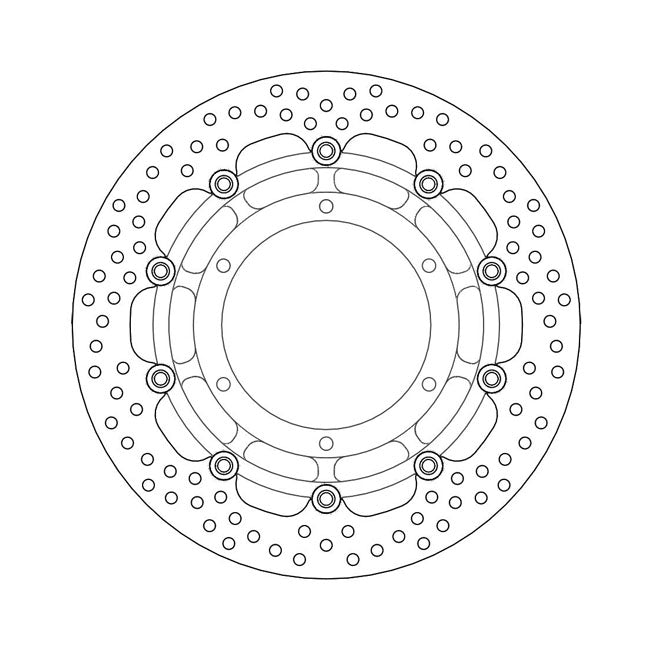 Moto-Master Halo Series Floating Brake Rotor – Front Left: YAMAHA: 2004–2016 XT 660 X