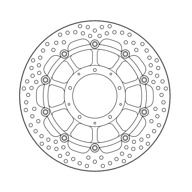 Moto-Master Halo Series Floating Brake Rotor – Front Left: HONDA: 2010–2017 VFR 1200 F…