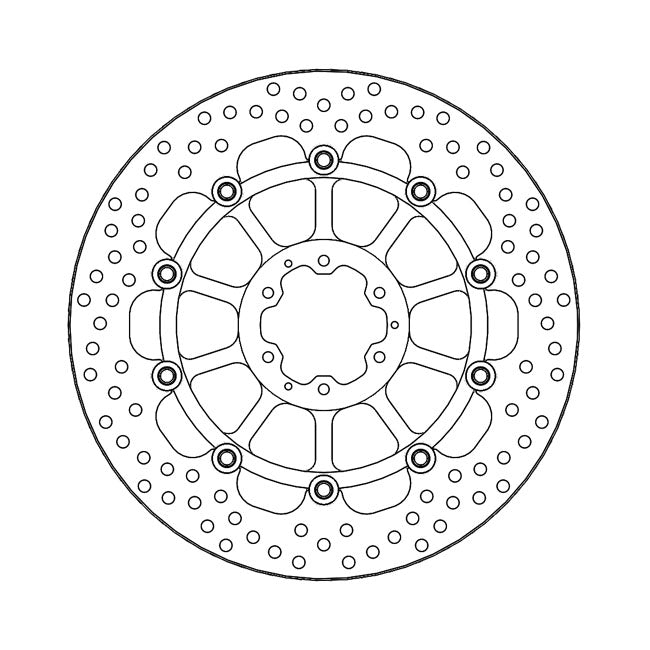 Moto-Master Halo Series Floating Brake Rotor – Front Left: HONDA: 2018–2020 CRF 1000 L…