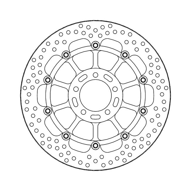Moto-Master Halo Series Floating Brake Rotor – Front Left: KAWASAKI: 2017–2022 ZX-10RR…