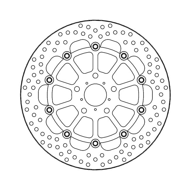 Moto-Master Halo Series Floating Brake Rotor – Front Right: HONDA: 2019–2021 CB 500 X