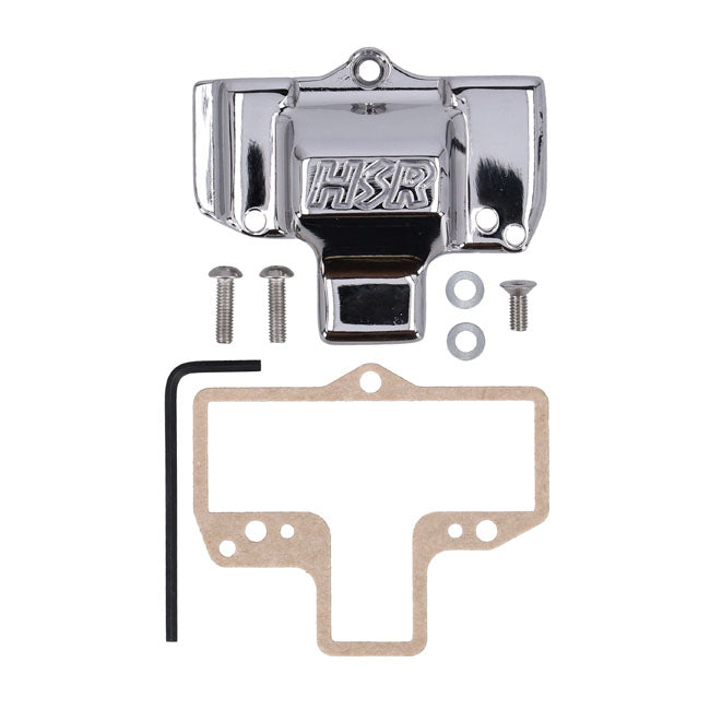 Mikuni Chrome Top Cover, with Hsr Logo