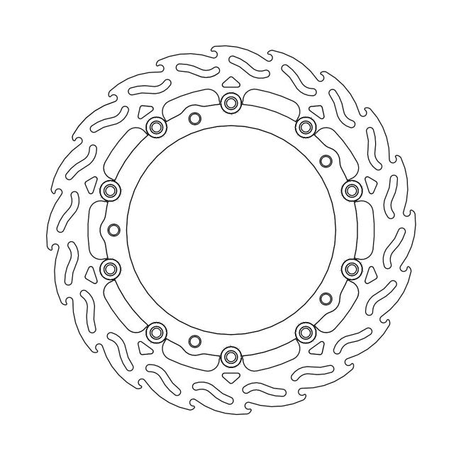 Moto-Master Flame Series Floating Brake Rotor – Front Right: BMW: 2006–2007 F 800 S…