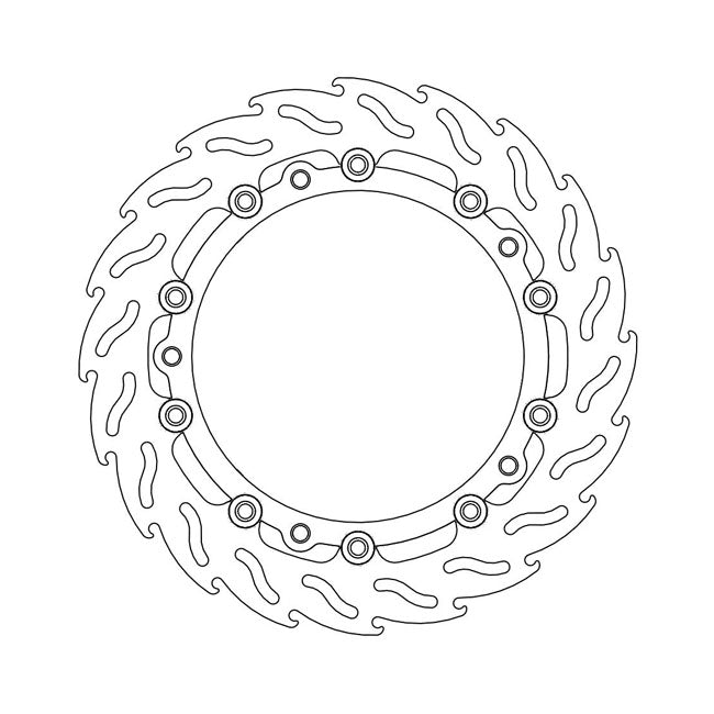 Moto-Master Flame Series Floating Brake Rotor – Front Right: BMW: 1997–2000 R 850 C 99…