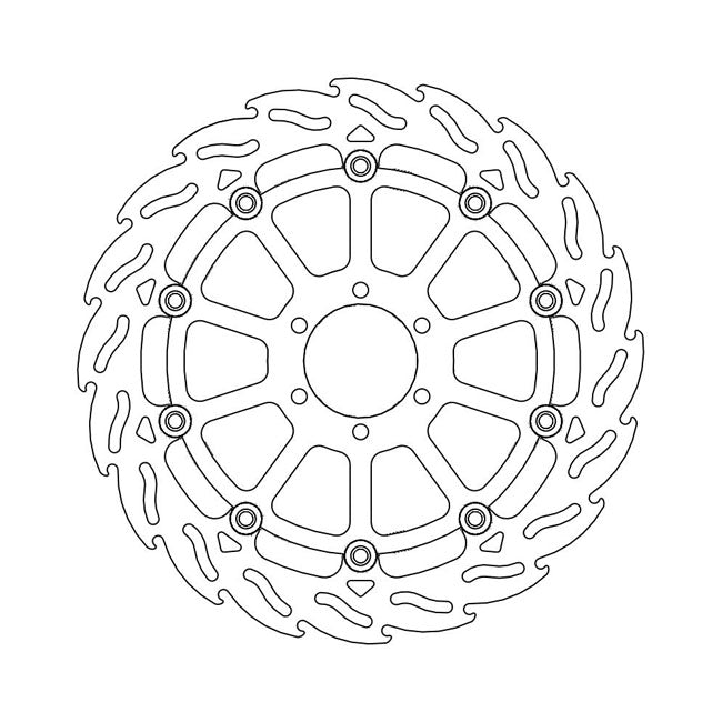 Moto-Master Flame Series Floating Brake Rotor – Front Left: MOTO-GUZZI: 16 Audace 1400…