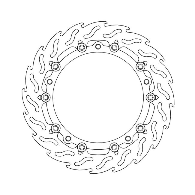Moto-Master Flame Series Floating Brake Rotor – Front Left: BMW: 18-Up F 750 GS; 18-Up F…