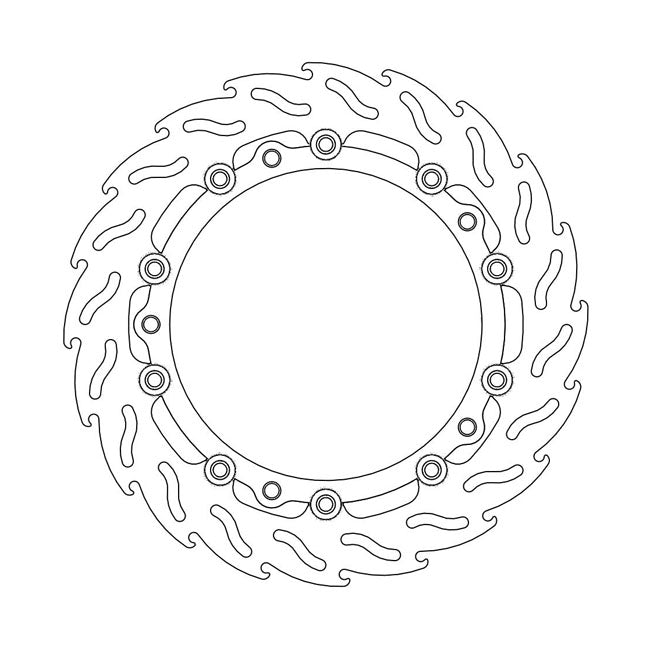 Moto-Master Flame Series Floating Brake Rotor – Front Right: BMW: 18-Up F 750 GS; 18-Up…
