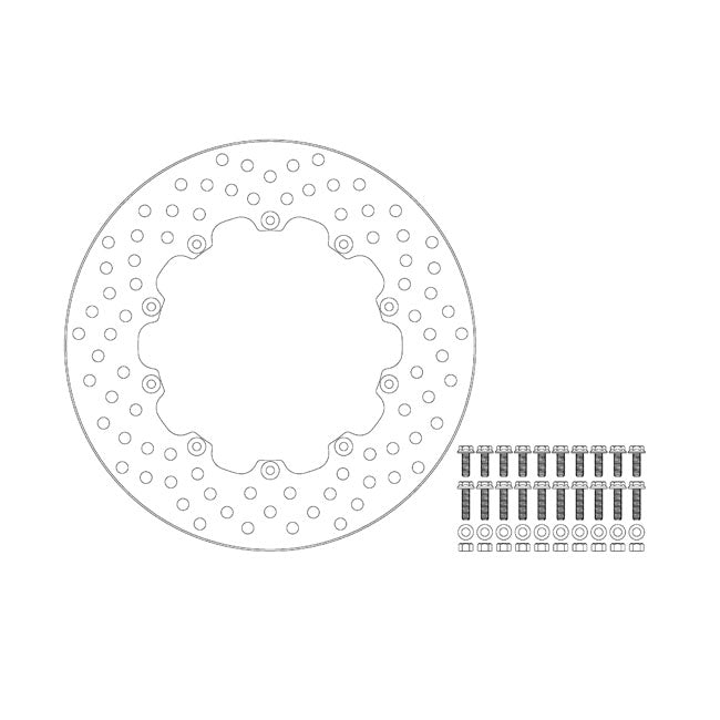 Moto-Master Halo Series Fixed Brake Rotor – Front Left: BMW: 78-Up R45 450…