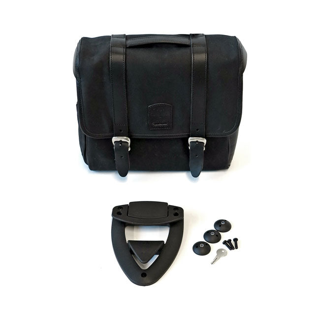 Longride Click-On Classic Saddlebag Waxed Cotton. Black – Universal