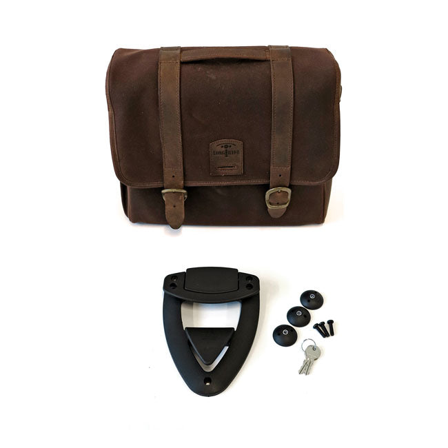 Longride Click-On Classic Saddlebag Waxed Cotton. Brown – Universal