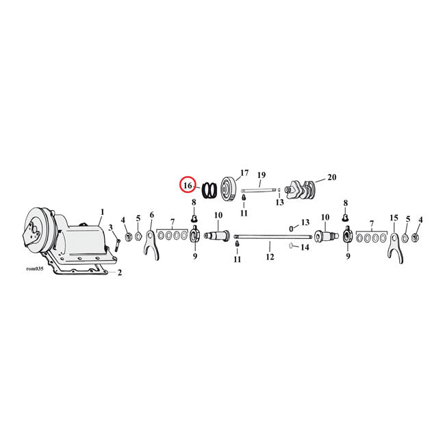 MCS Spring, Shifter Gear / Starter Clutch – L36-E79 FL; 1932–1973 45" Flathead…