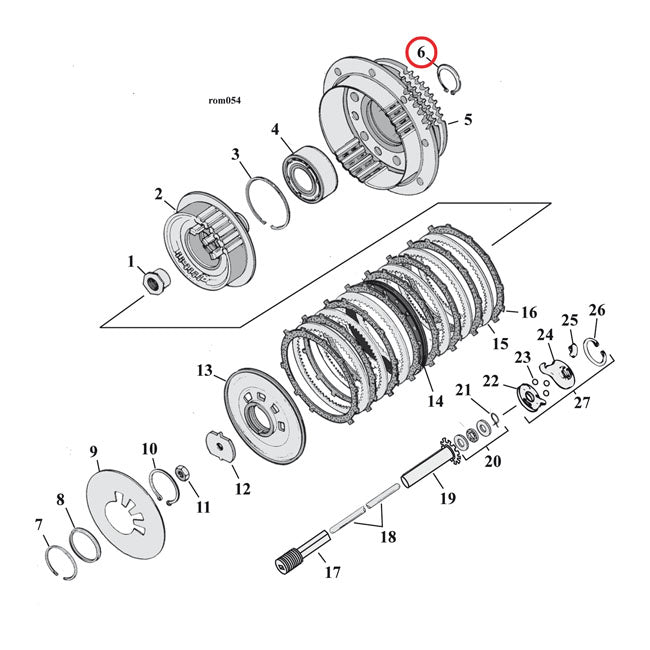 MCS Retaining Ring, Clutch Bearing – 1990–2026 Big Twin (Incl. 2013–2017 B.T.…