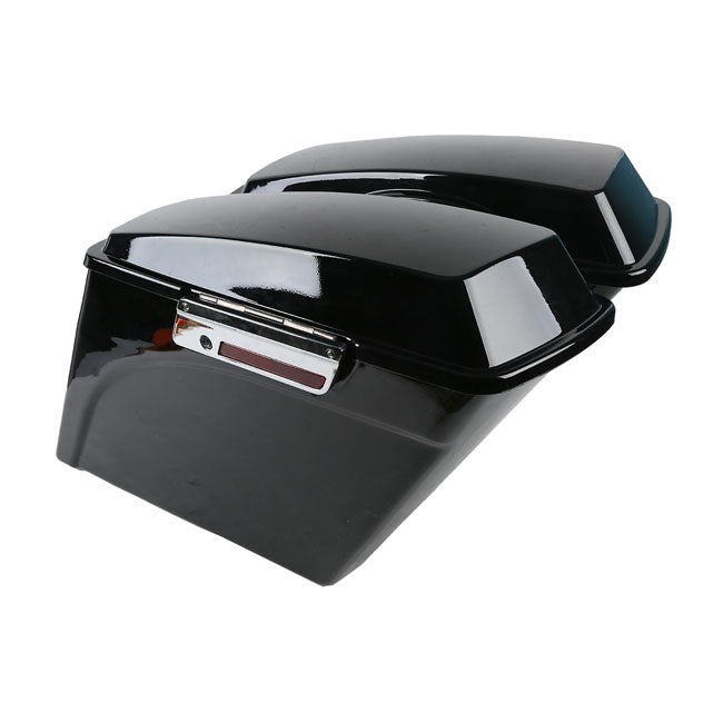 MCS 5" Down Extended Saddlebag Set. Black – 1994–2013 FLT/Touring