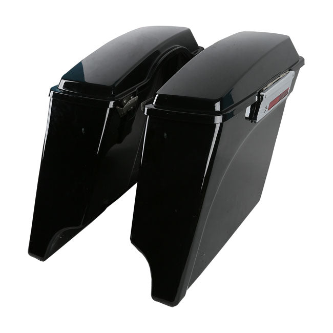 MCS 5" Down Extended Saddlebag Set. Black – 1994–2013 FLT/Touring