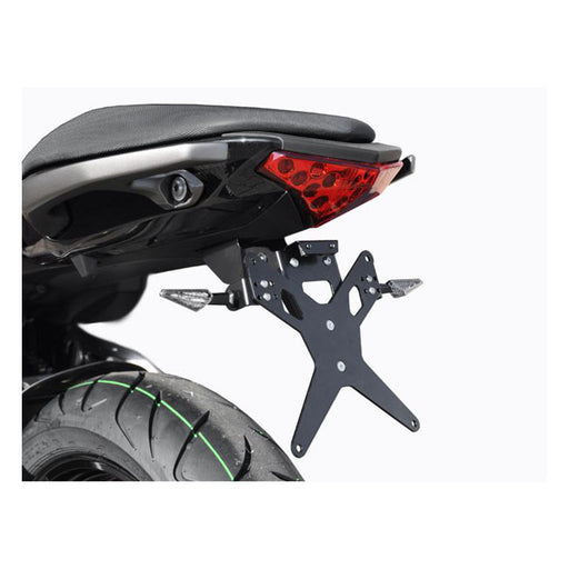 Zieger License Plate Bracket X-Line Black – Kawasaki: 2012–2016 ER-6 N / ER-6 F