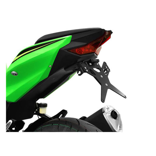Zieger License Plate Bracket X-Line Black – Kawasaki: 2018–2019 Ninja 400