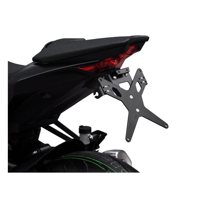 Zieger License Plate Bracket X-Line Black – Kawasaki: 2014–2018 Z1000