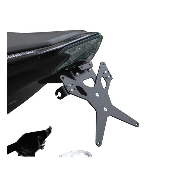Zieger License Plate Bracket X-Line Black – Kawasaki: 2013–2017 Z 800 / E