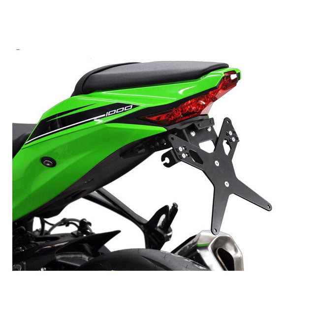 Zieger License Plate Bracket X-Line Black – Kawasaki: 2016–2018 ZX-10R