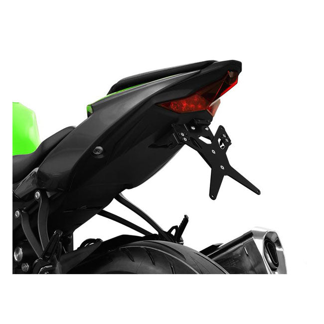 Zieger License Plate Bracket X-Line Black – Kawasaki: 2019 ZX-6R 636