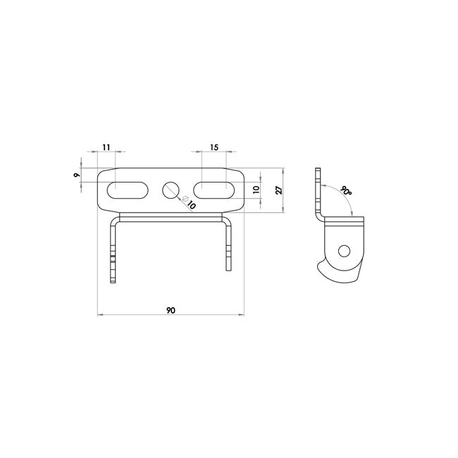Zieger Under Fender License Plate Bracket Kit. X-Line7 – Universal