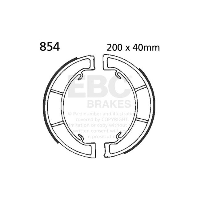 EBC Plain Brake Shoes – Front: Triumph: 1966–1970 T120 (650cc)…