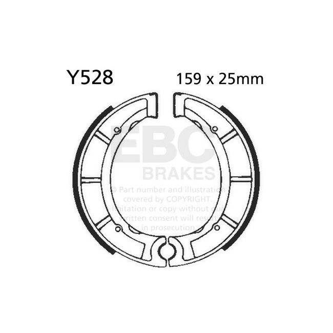 EBC Plain Brake Shoes – Front: Yamaha: 1975–1977 DT 400 All…