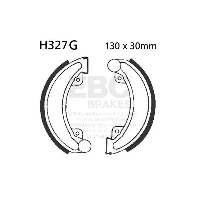 EBC Grooved Brake Shoes – Front: Honda: 1981 XR 500 RB