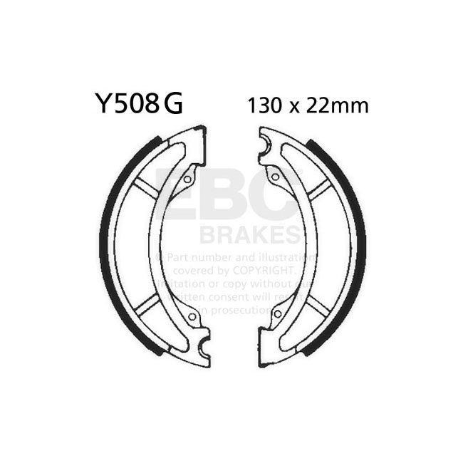 EBC Grooved Brake Shoes – Front: Yamaha: 1984 TT 600 L