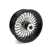 MCS Radial 48 Fat Spoke Rear Wheel 5.50 X 16 Black – 2006–2007 Dyna; 2002–2007 FLT/Touring