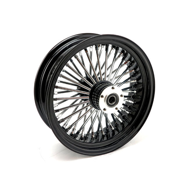 MCS Radial 48 Fat Spoke Rear Wheel 5.50 X 16 Black – 2006–2007 Dyna; 2002–2007 FLT/Touring