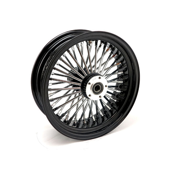 MCS Radial 48 Fat Spoke Rear Wheel 5.50 x 16 Black – 2006–2007 Dyna; 2002–2007 FLT/Touring