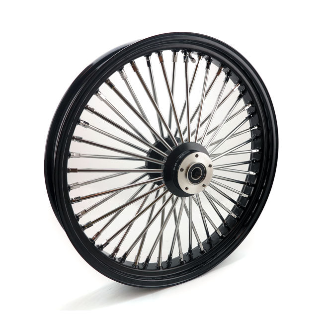 MCS Radial 48 Fat Spoke Front Wheel 3.50 x 23 Df Black – Custom Applications