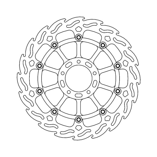 Moto-Master Flame Series Floating Brake Rotor – Front Left: DUCATI: 2016–2020 Monster…