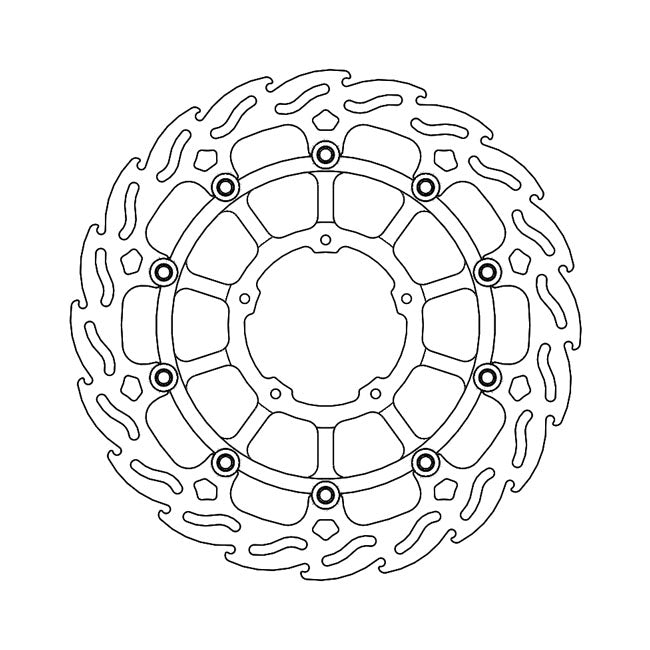 Moto-Master Flame Series Floating Brake Rotor – Front Left: HONDA: 2020–2022 CBR 1000…