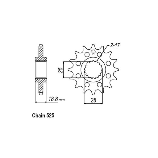 JT Sprockets JT Front Sprocket 405.20 – BMW: 2009–2018 F800R
