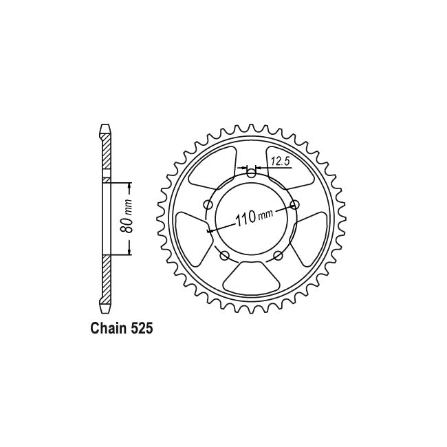 JT Sprockets JT Rear Sprocket 1331.42 – Honda: 2016–2019 CRF1000L-G; CRF1000D-G…