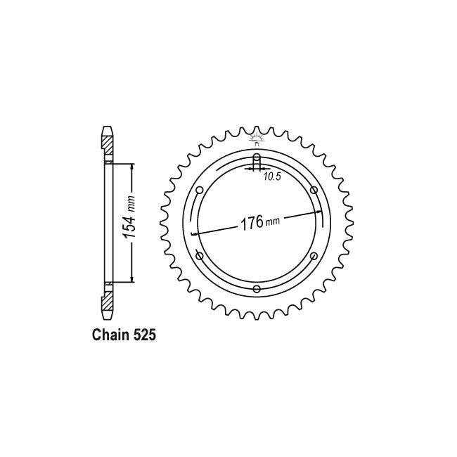 JT Sprockets JT Rear Sprocket 1346.43 – Honda: 2014–2020 VFR800F-E-H VTEC…