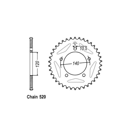 JT Sprockets JT Rear Sprocket 1793.43 – Triumph: 2015–2016 865 Bonneville T100…