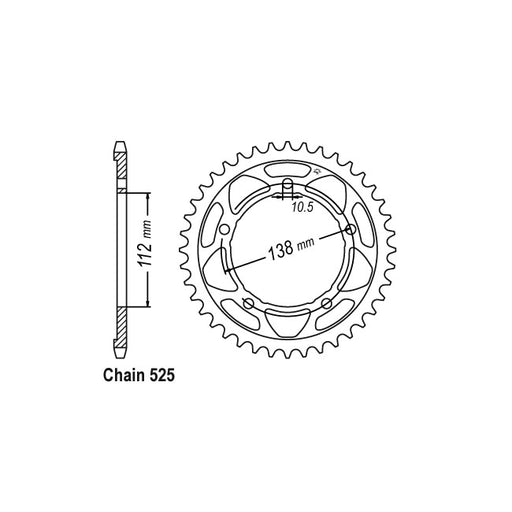 JT Sprockets JT Rear Sprocket 1877.41 – Yamaha: 2015–2021 YZF R1; YZF R1 M